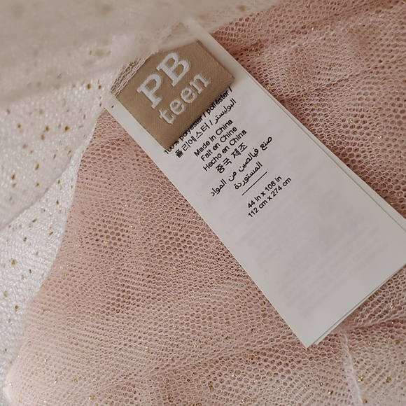 POTTERY BARN/TEEN SPARKLE TULLE SIZE 44×108 NEW NEVER USED - Picture 9 of 12